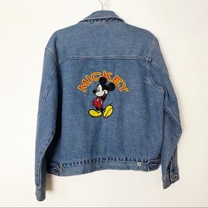 90s Vintage Denim Mickey Mouse Jacket